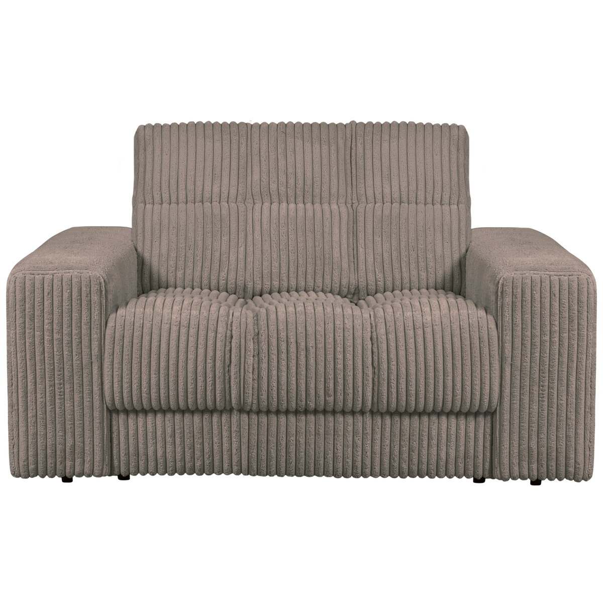 WOOOD loveseat Second Date - Grove Ribstof - Mud - 78x136x101