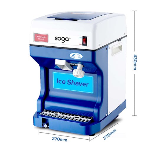SOGA 2X Commercial Electric Stainless Steel Ice Crusher Slicer 120KG/h