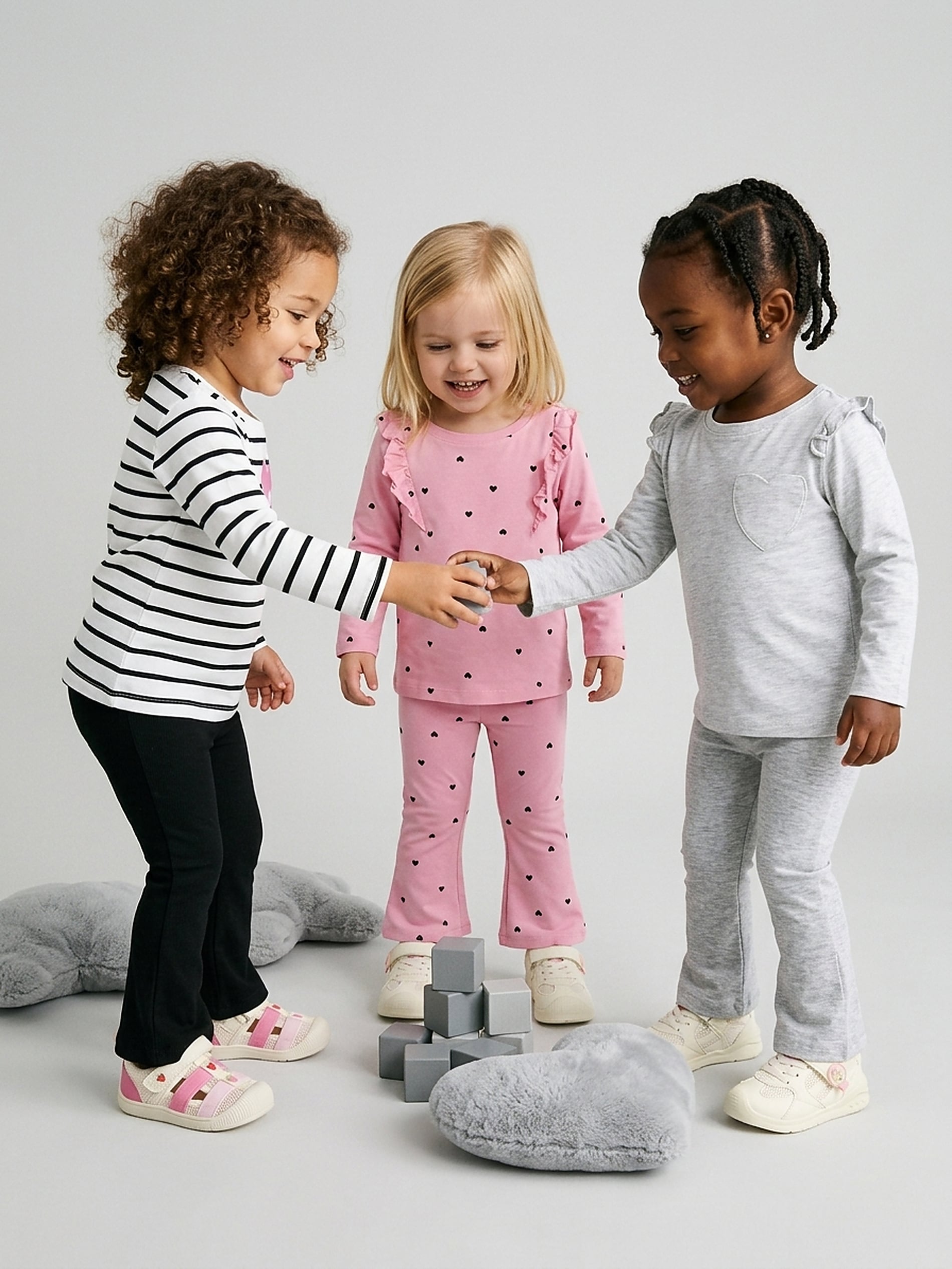 Bawełniane legginsy flare 3 pack