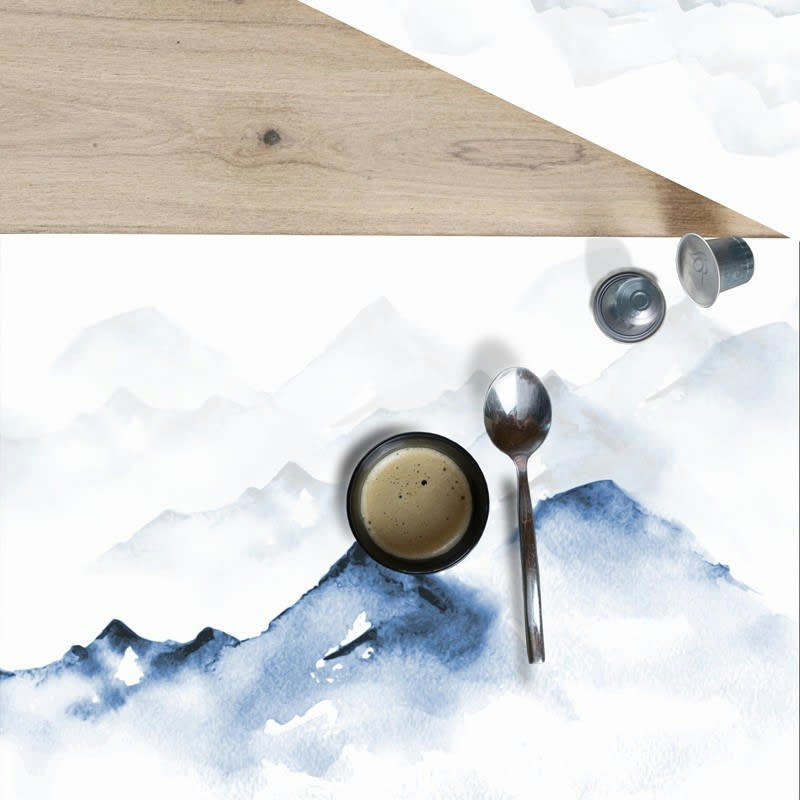 YUKON - Lot de 4 sets de table L 40xl 30cm Bleu Montagne