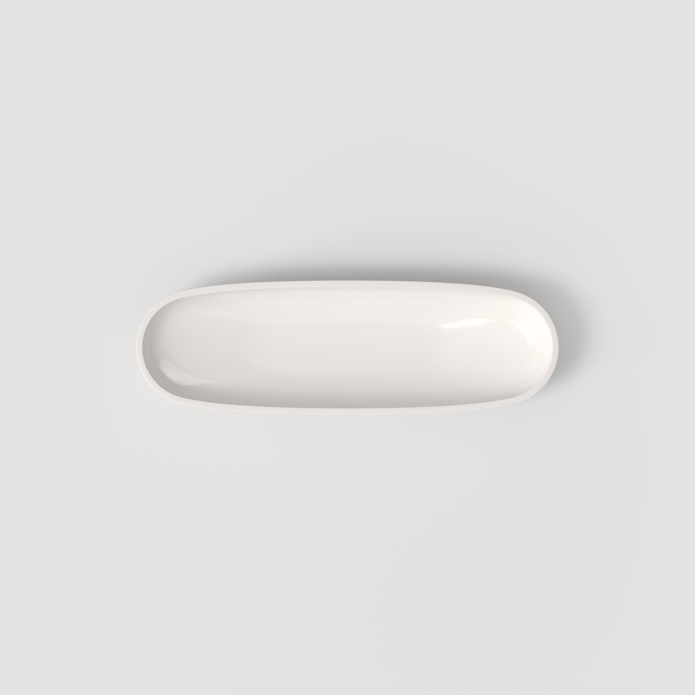 Artesano Serving Platter - White, 17.3'' x 5.9'', Premium Porcelain