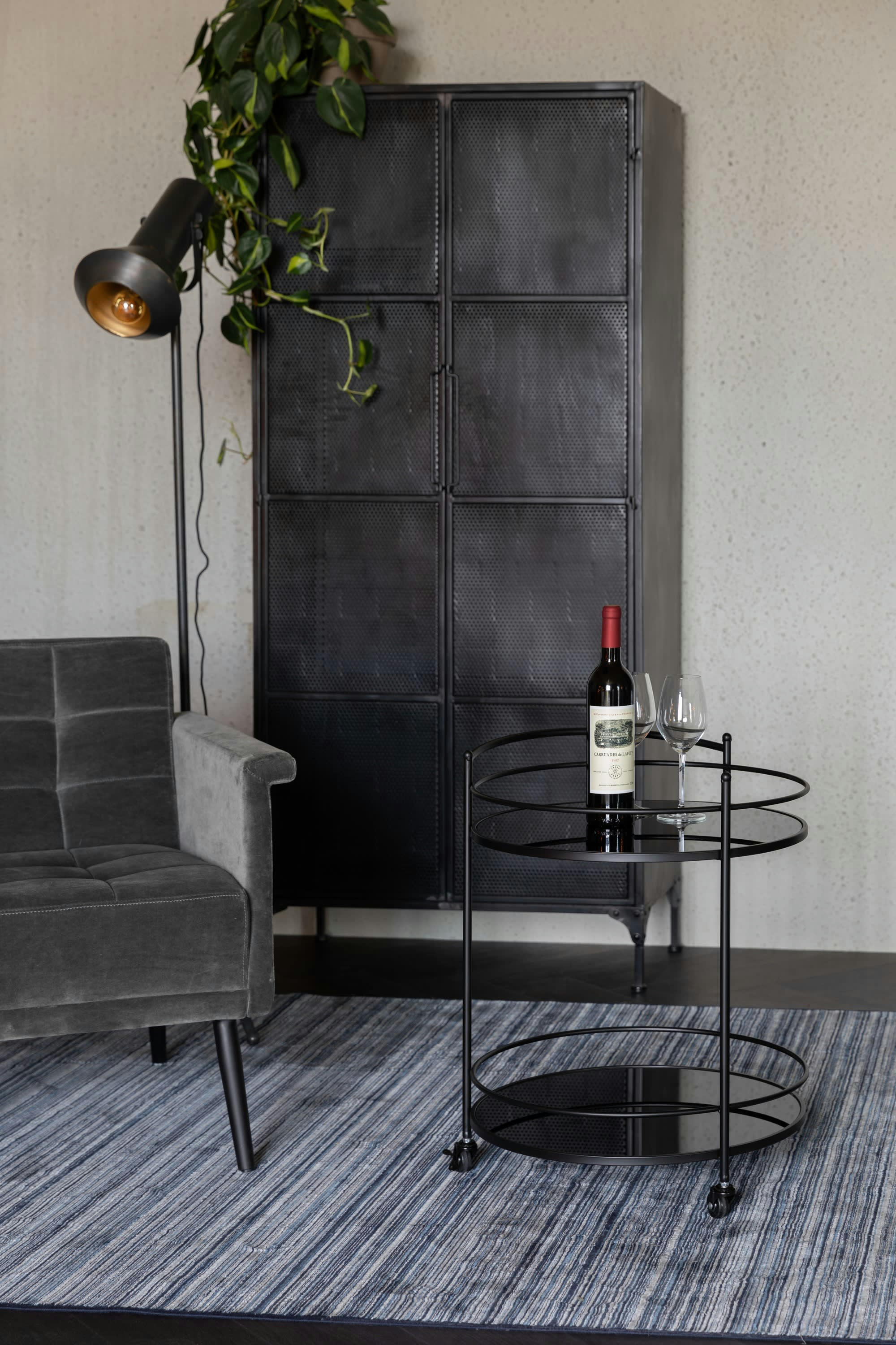 SOLOS - Desserte en métal noir