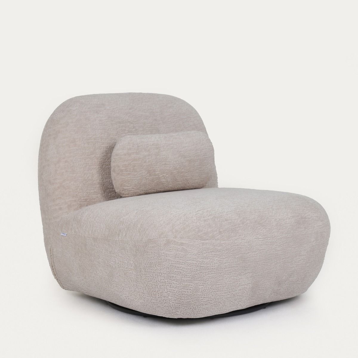 Fotel NORDVIK obrotowy beżowy 83x87x75 cm