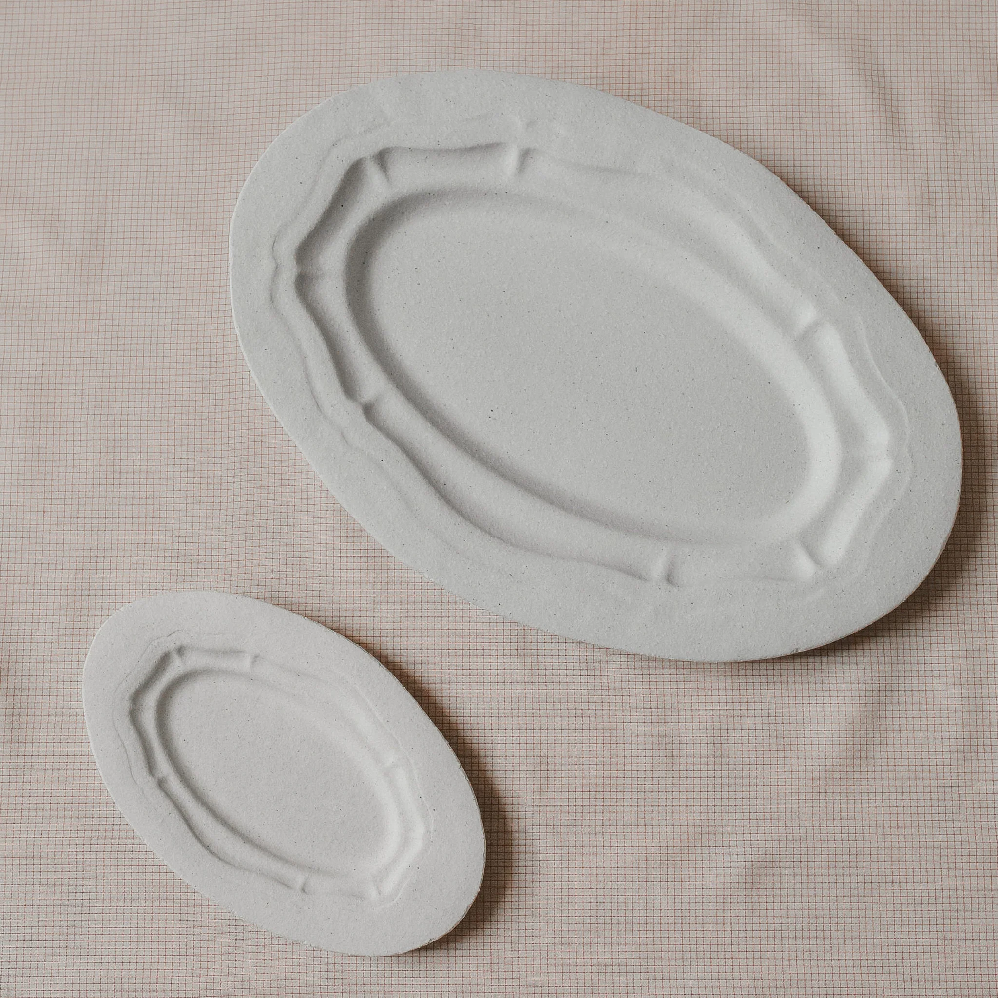 plat ovale l sable mat