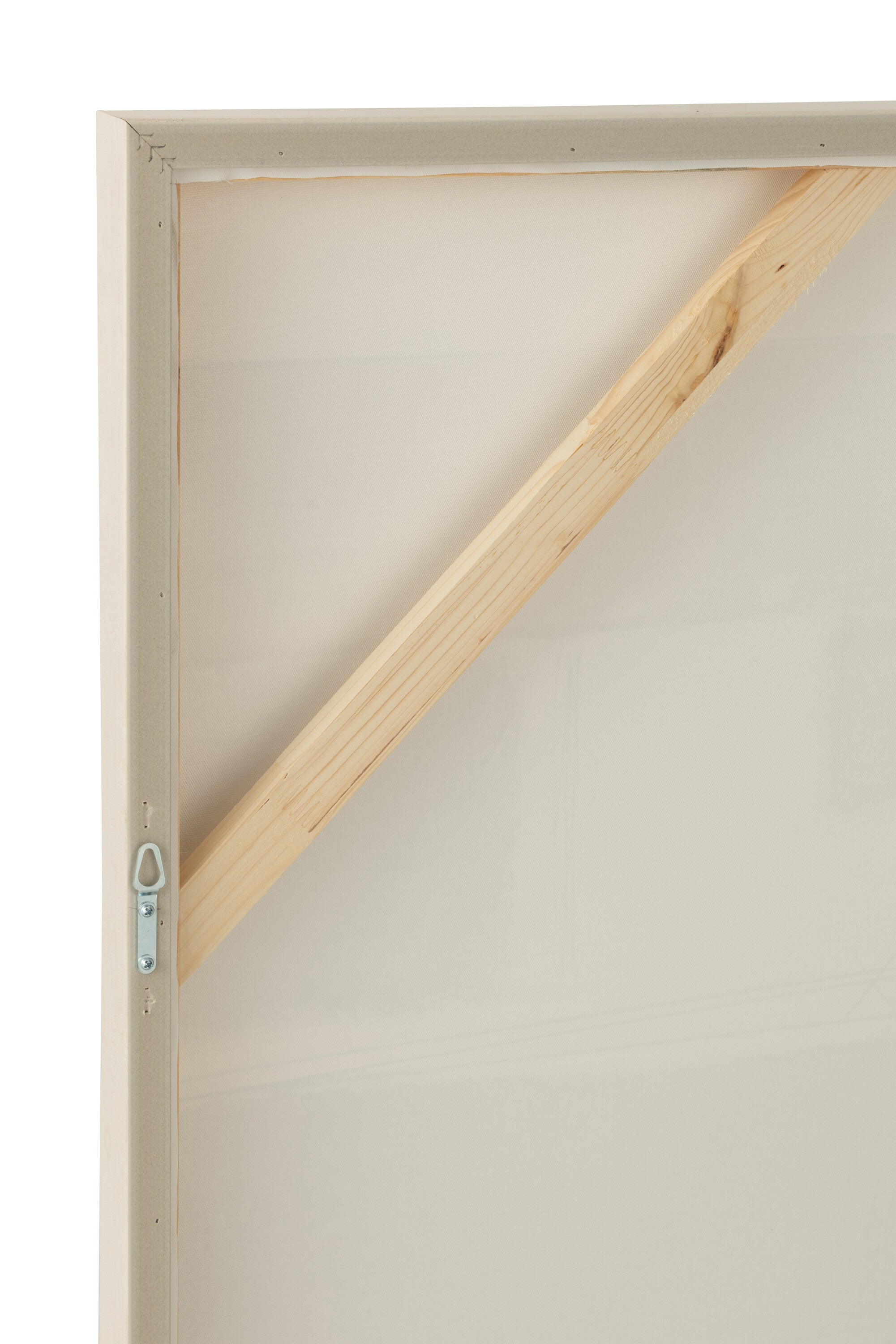 J-Line schilderij Log - canvas/dennenhout - wit