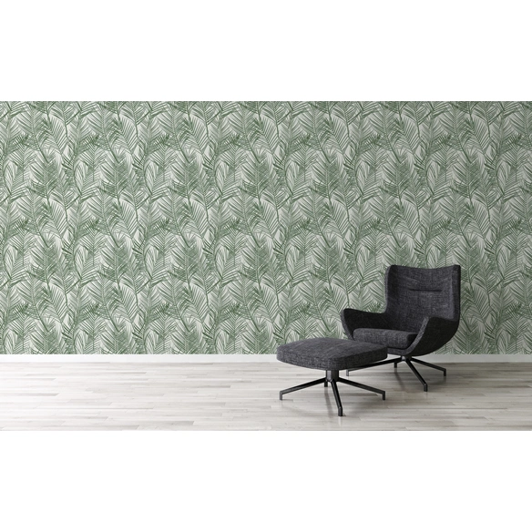Vliestapete, BxL: 53 x 1005 cm, weiß/grün