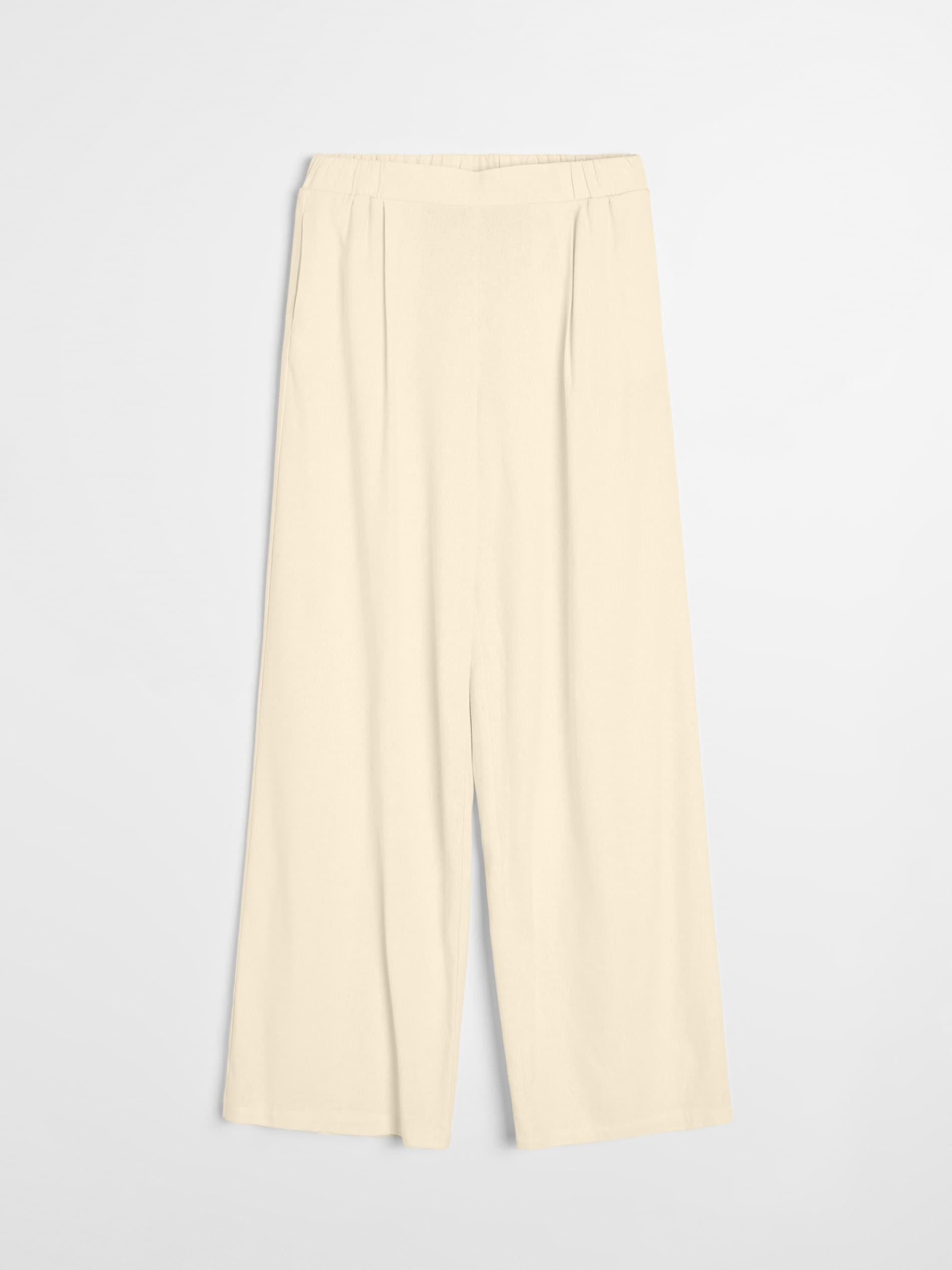 Spodnie wide leg z domieszką lnu