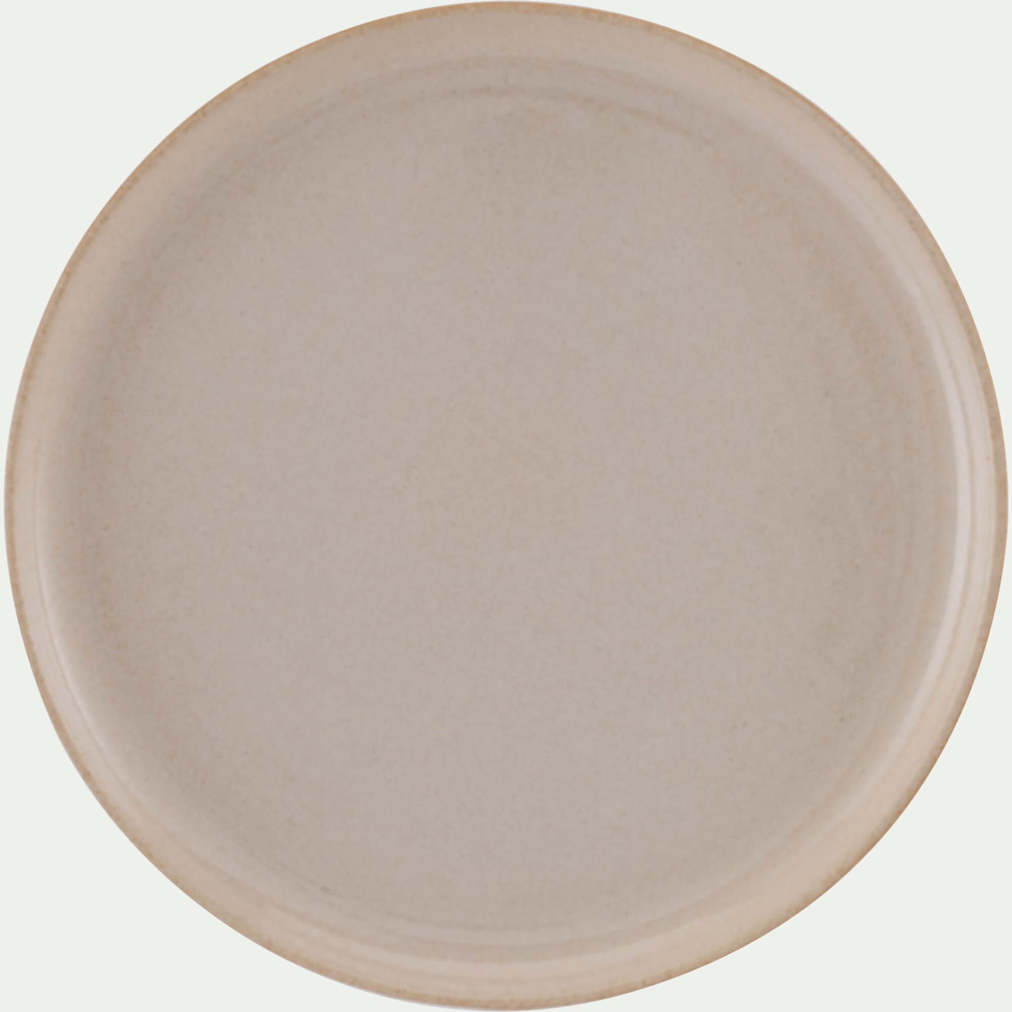 TERRIA - Assiette à dessert en grès D21,8cm - brun laquier