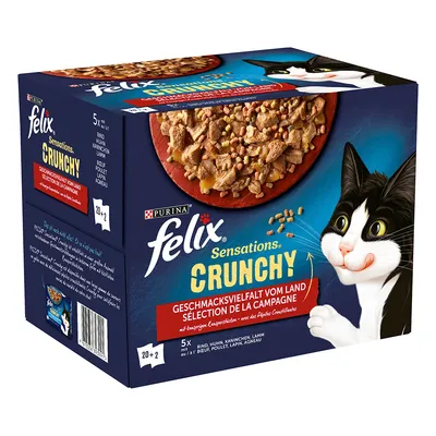 Felix Sensations Crunchy Crumbles 20 x 85g + 2 x 40g