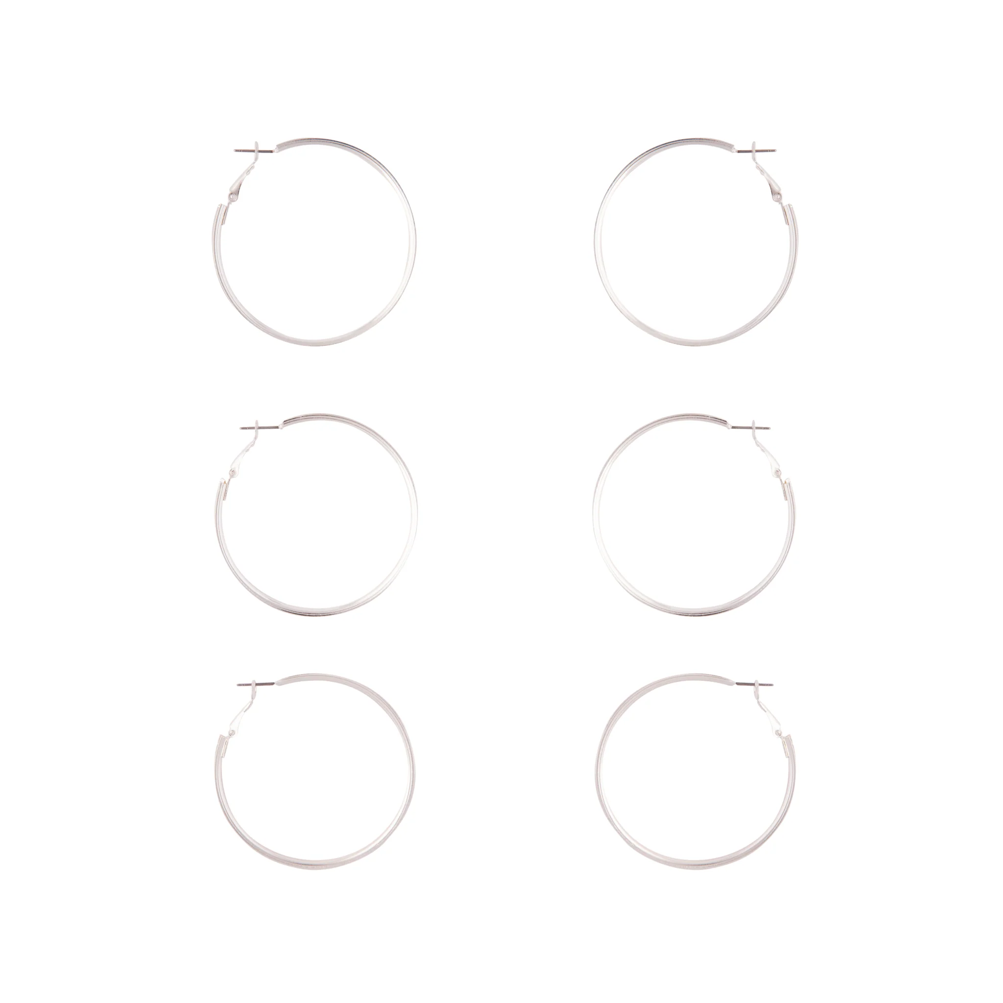 Silver Gold Gunmetal Glitter Hoop Earring Pack