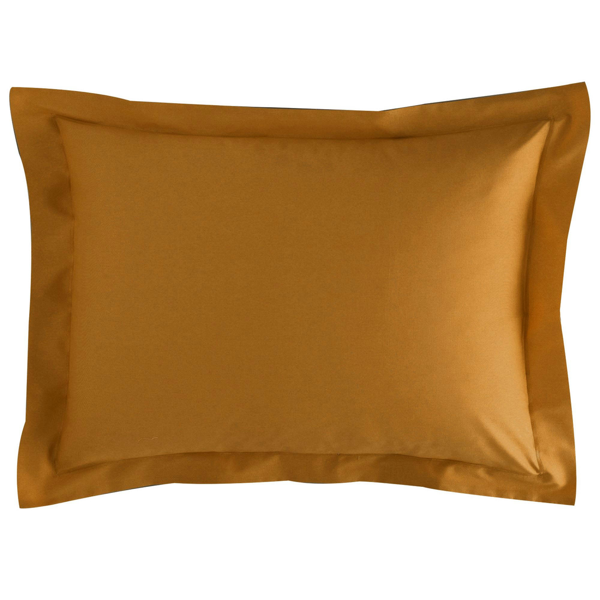 PERCALE 2015 - Taie volant 50x70 marron bronze en coton