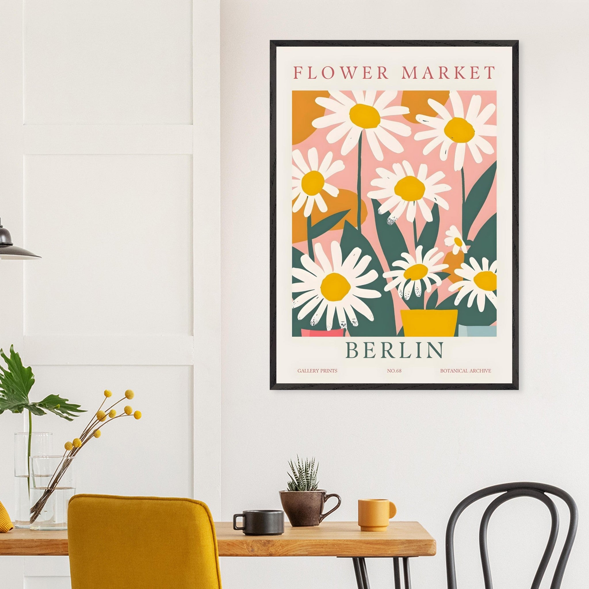 Artfulprints Poster Flower market - Berlin II  - 70x100 cm - Meerkleurig
