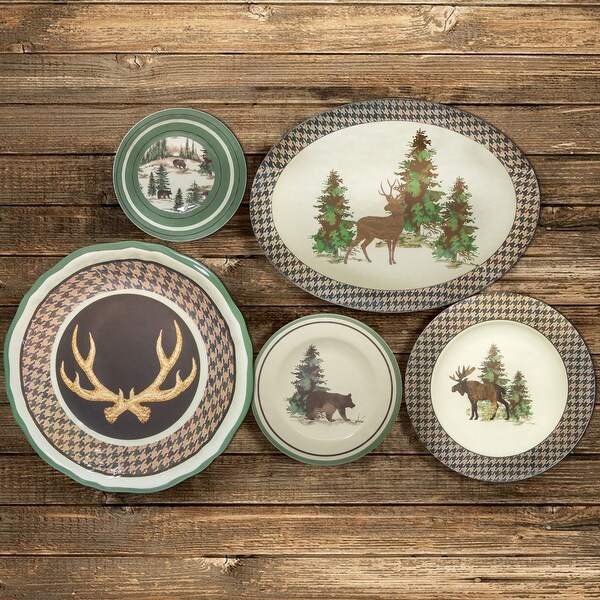 Paseo Road by Hiend Accents Joshua Melamine Dinnerware Set, 14PC