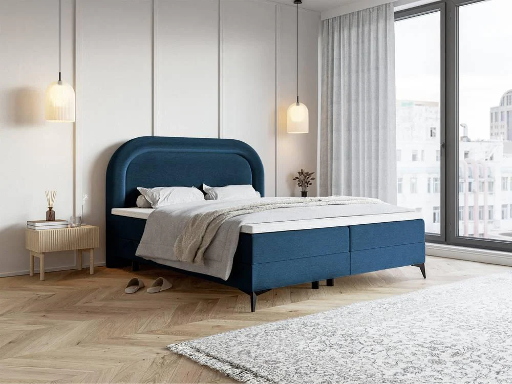 Boxspring Lorena velvet inclusief topper 140 x 200 cm
