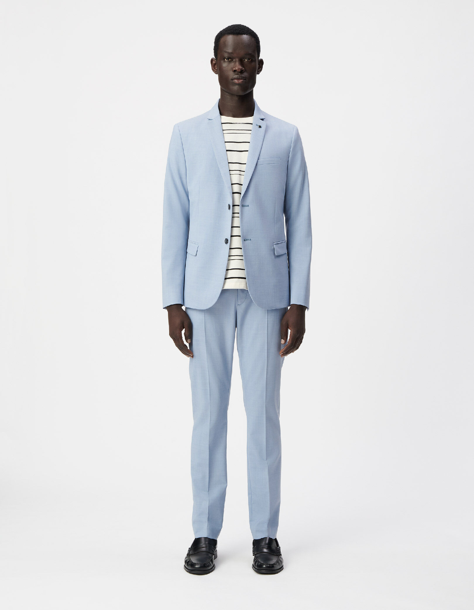 Pantalon de costume bleu ciel faux-uni TRAVEL SUIT Homme