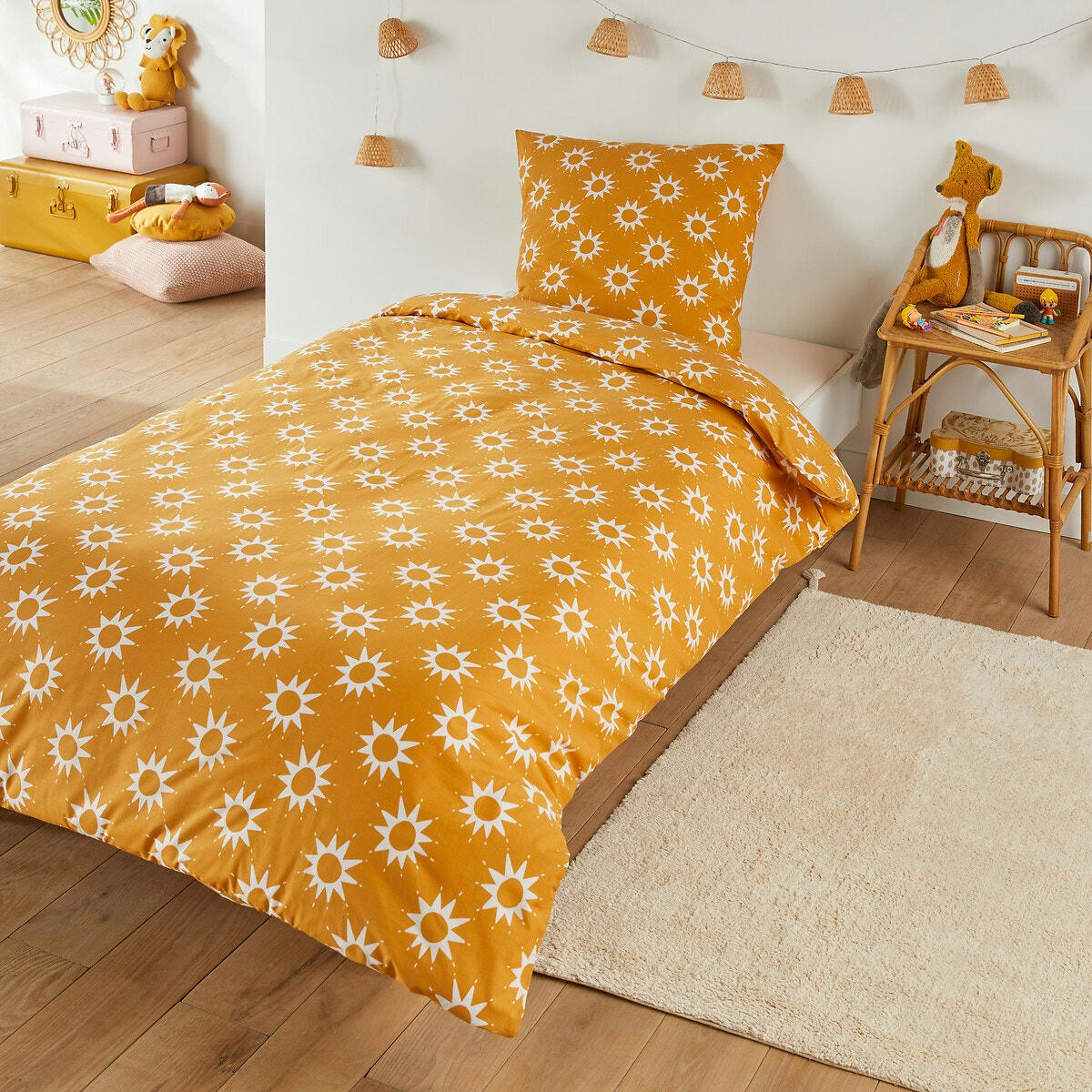 Parure de lit enfant coton, Soleil