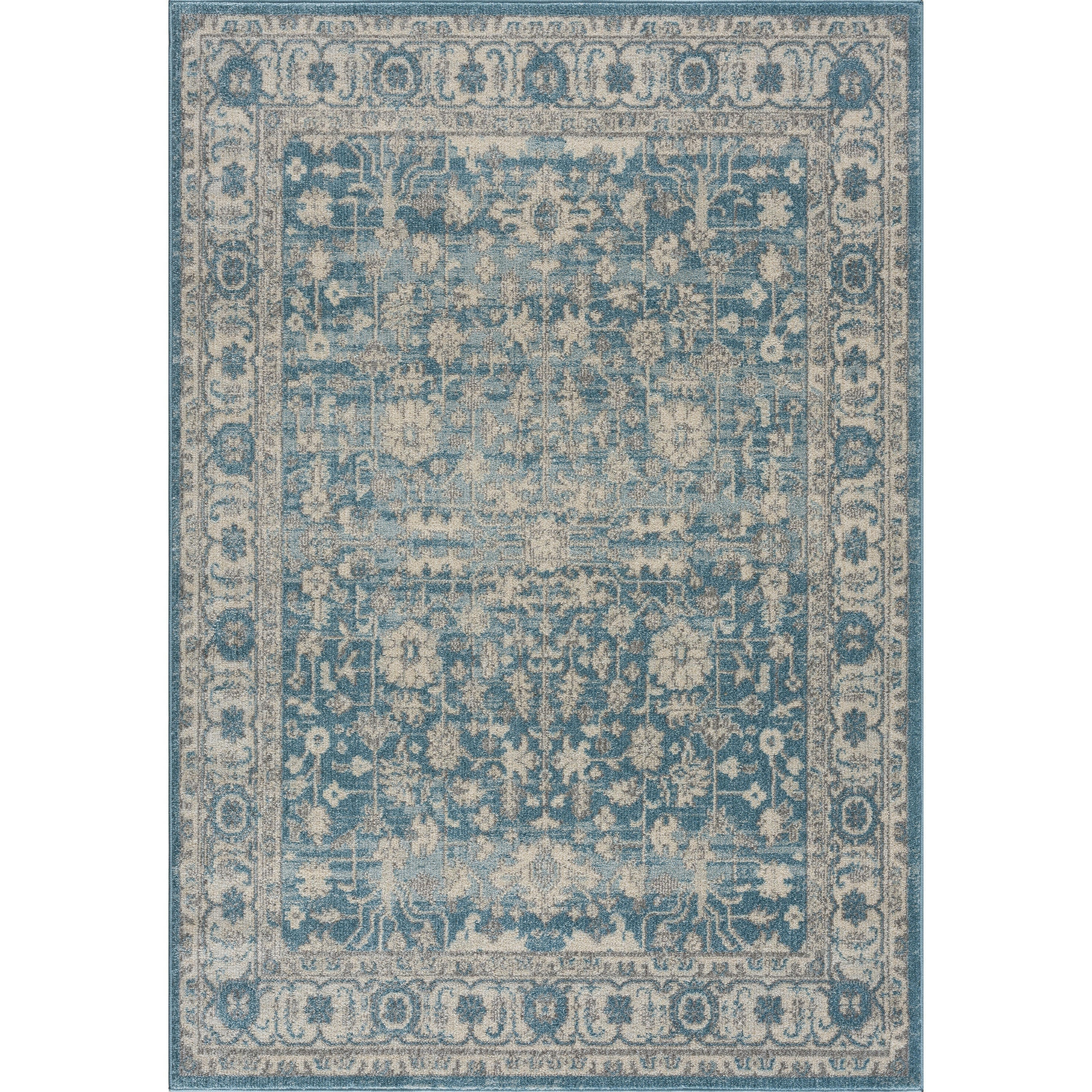 MILAN - Tapis d'inspiration designer bleu canard 200x290cm