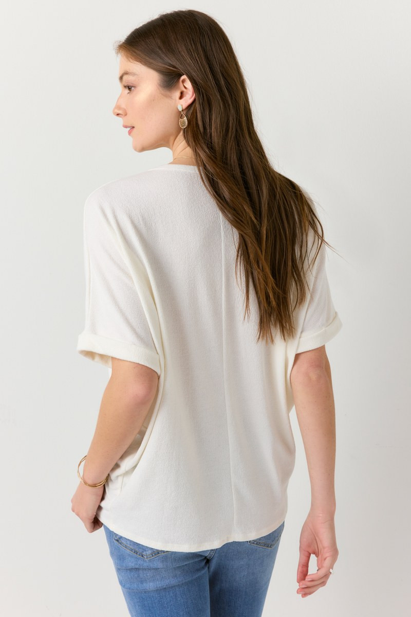 Annabeth Crew Neck Dolman Tee