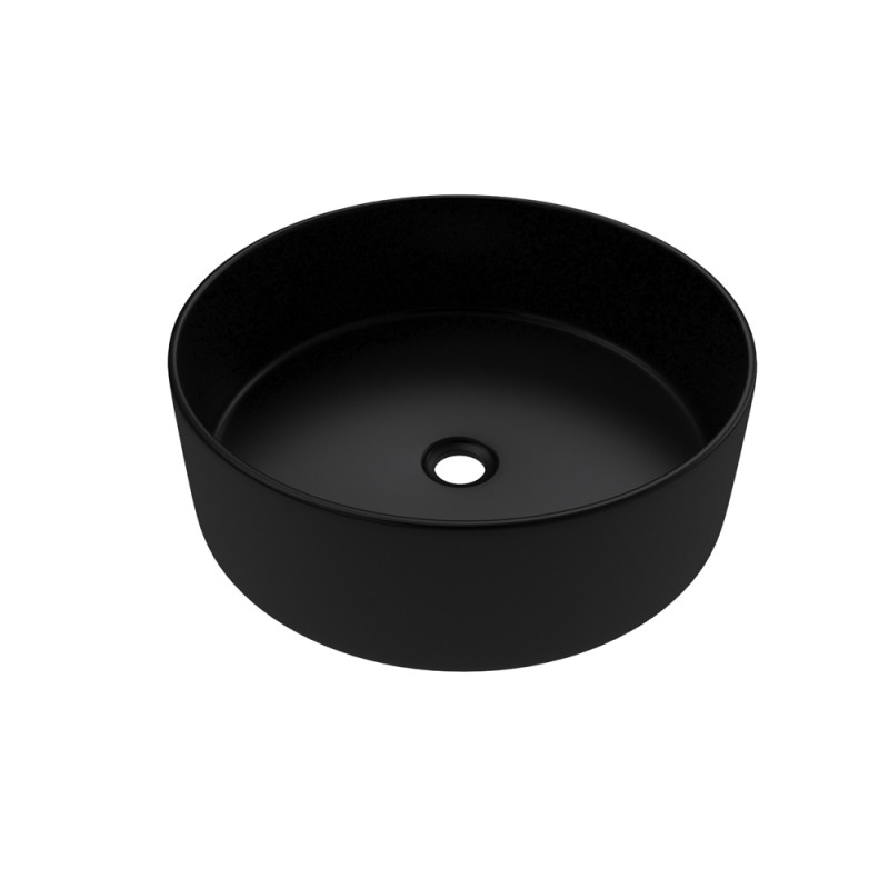 Vasque à poser Dark Round noire AURLANE