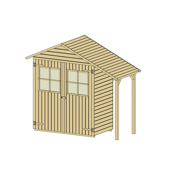 Gerätehaus »Garten-/Terrassenschrank 357 A Gr.2«, BxT: 270 x 105 cm (Aufstellmaße), Satteldach