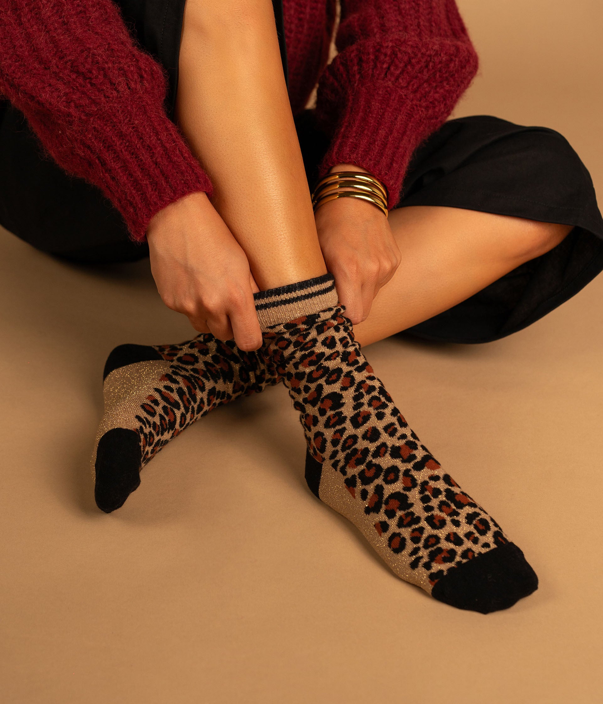 Chaussettes Nawelle léopard