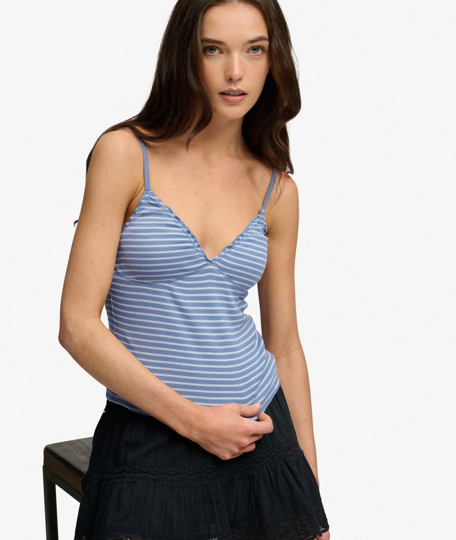 Athletic Essentials V-Neck Waffle Cami Top