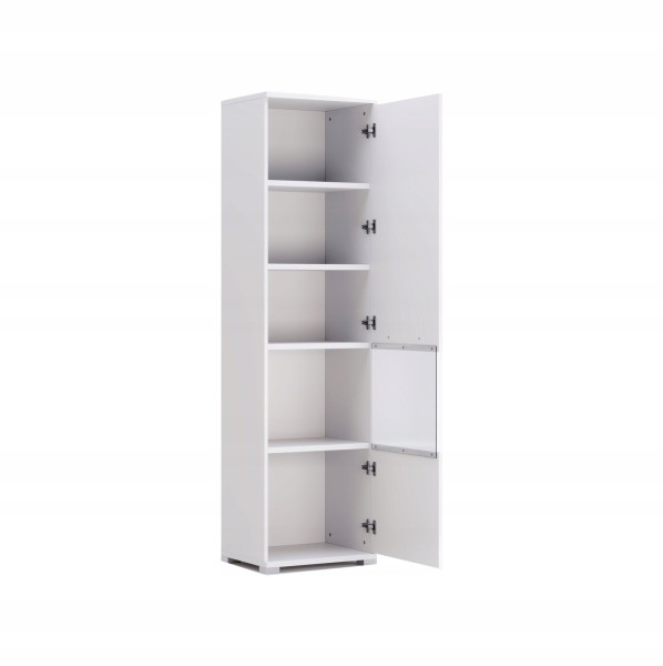 REGAŁ SŁUPEK Flory 50cm 5 PÓŁEK biały płyta laminowana