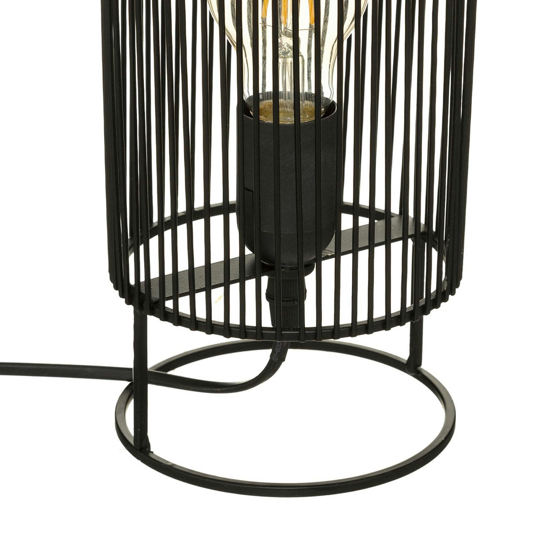 NORA - Lampe à poser au style industriel métal noir H30cm