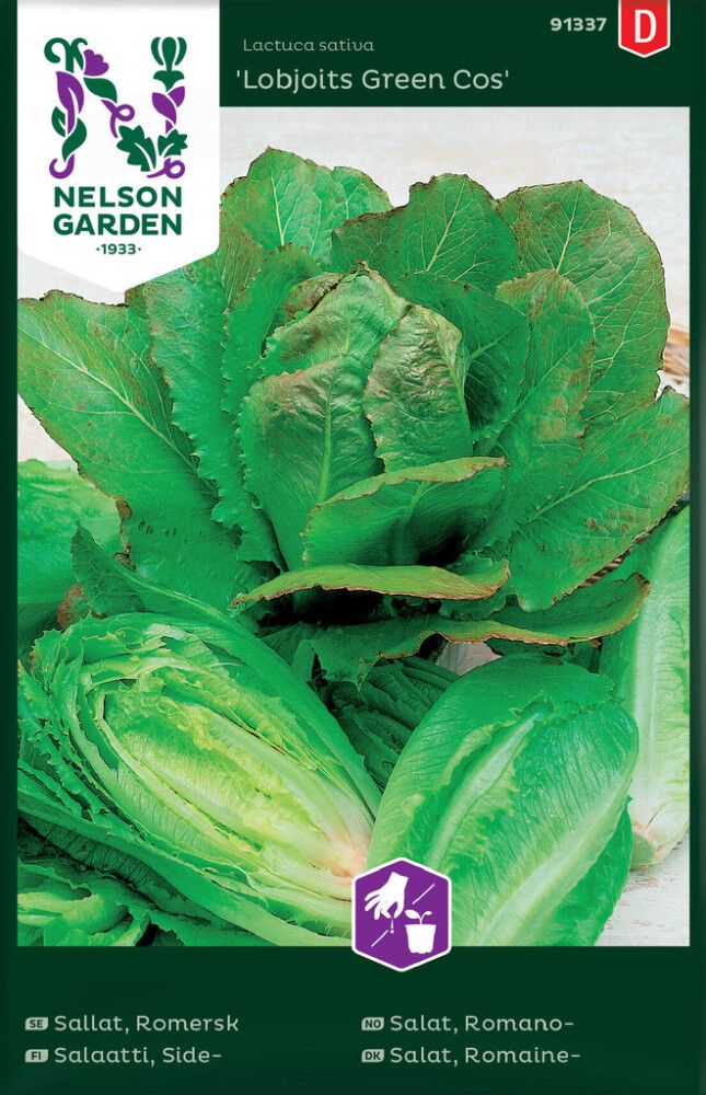 GRØNNSAKSFRØ NELSON GARDEN ROMANOSALAT LOBJOITS GREEN COS
