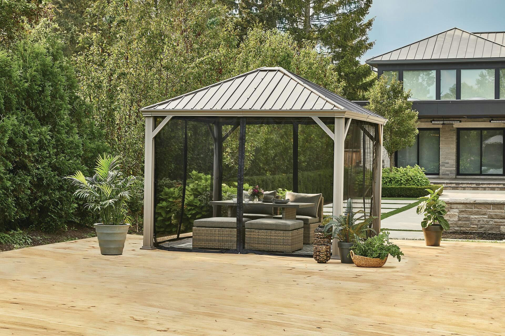 CANVAS Coastline Gazebo Replacement Bug Netting, 10 x 10-ft