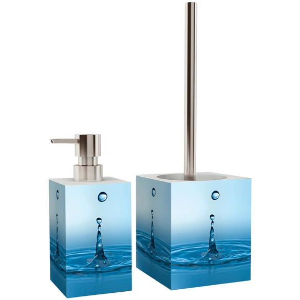 Seifenspender »Tropfen«, 165 mm - 70 mm, Blau, Rechteckig