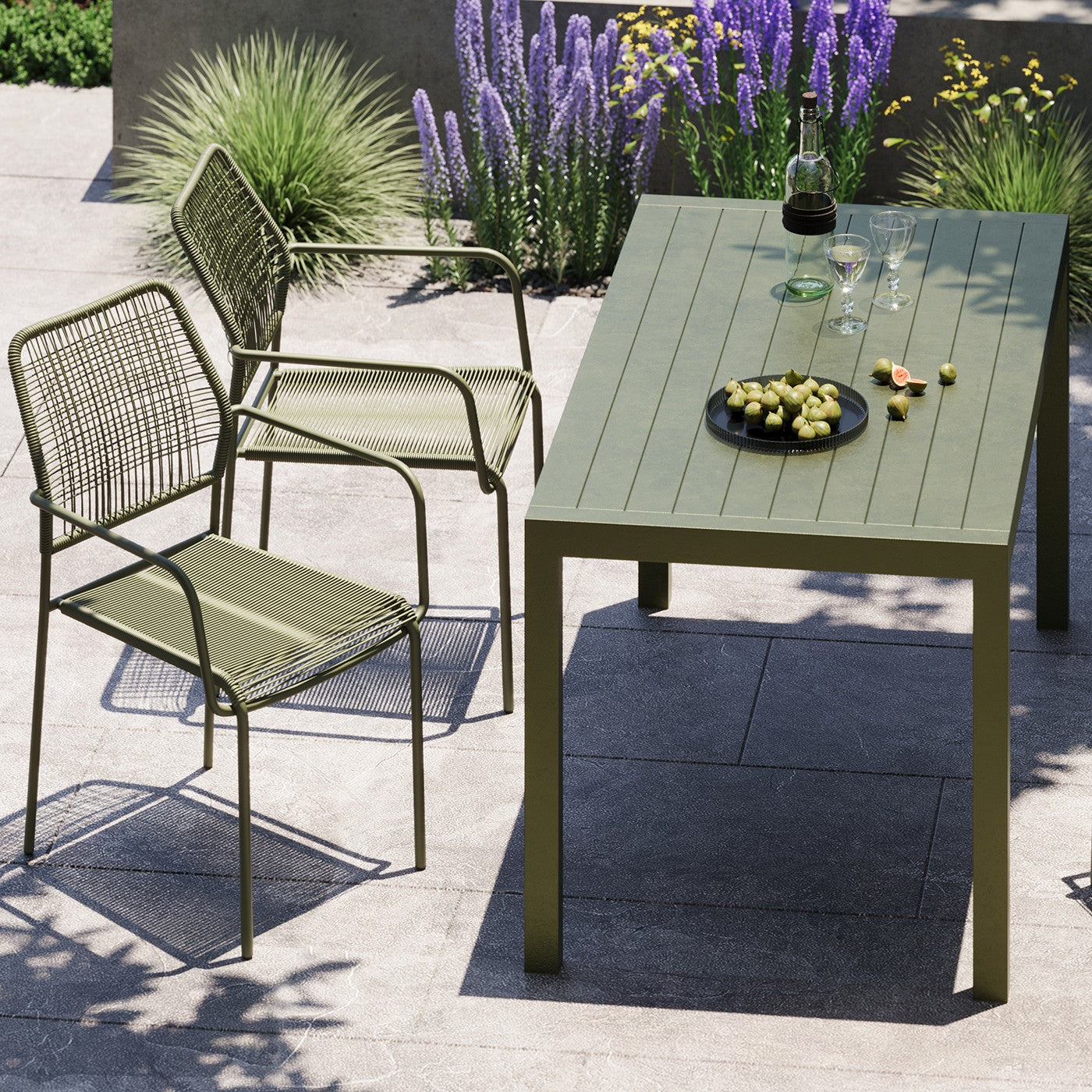 Kare Design Madagascar tuinstoel armleuningen - groen