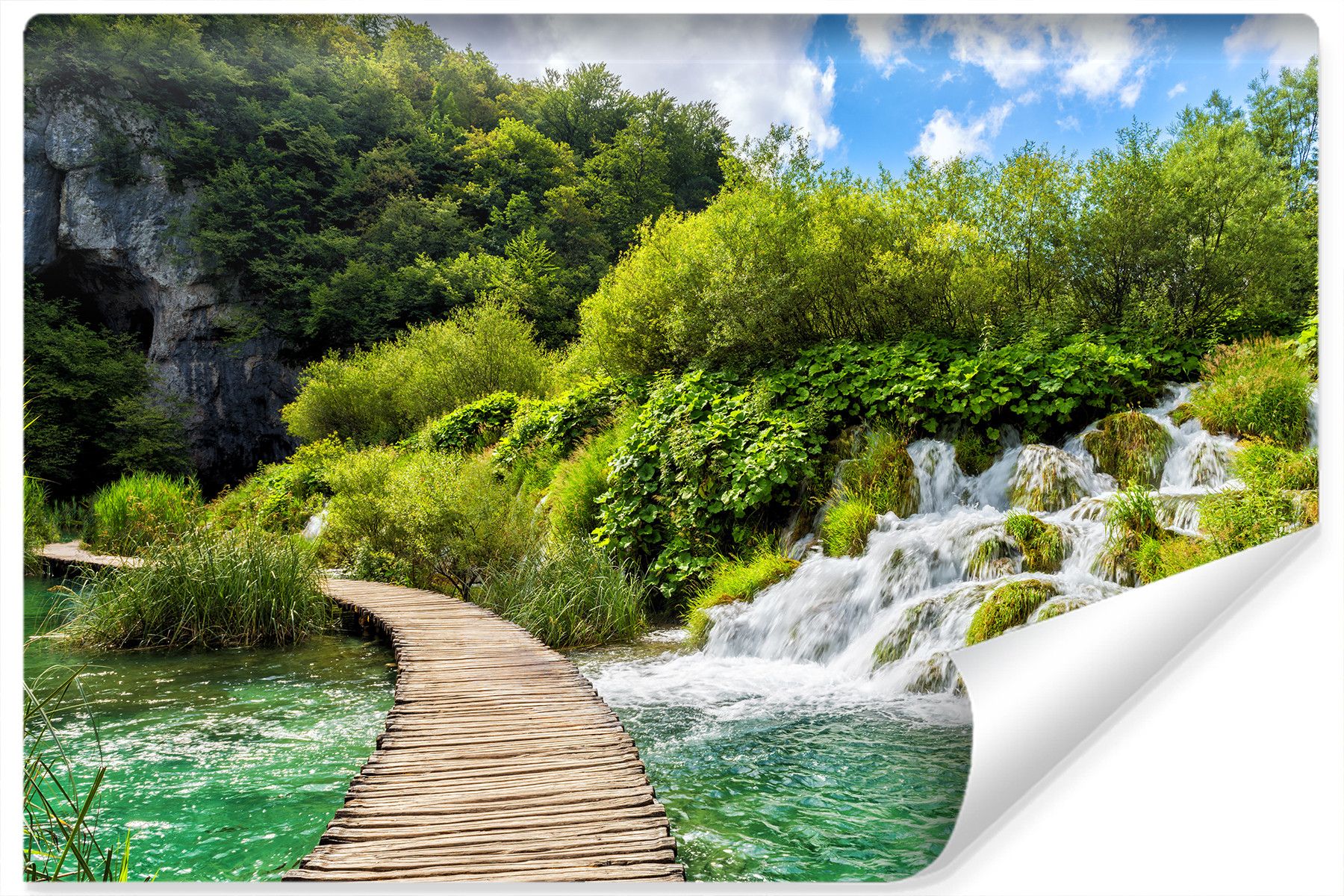 Fototapeta Jeziora Plitwickie WODOSPAD 3D 90x60cm