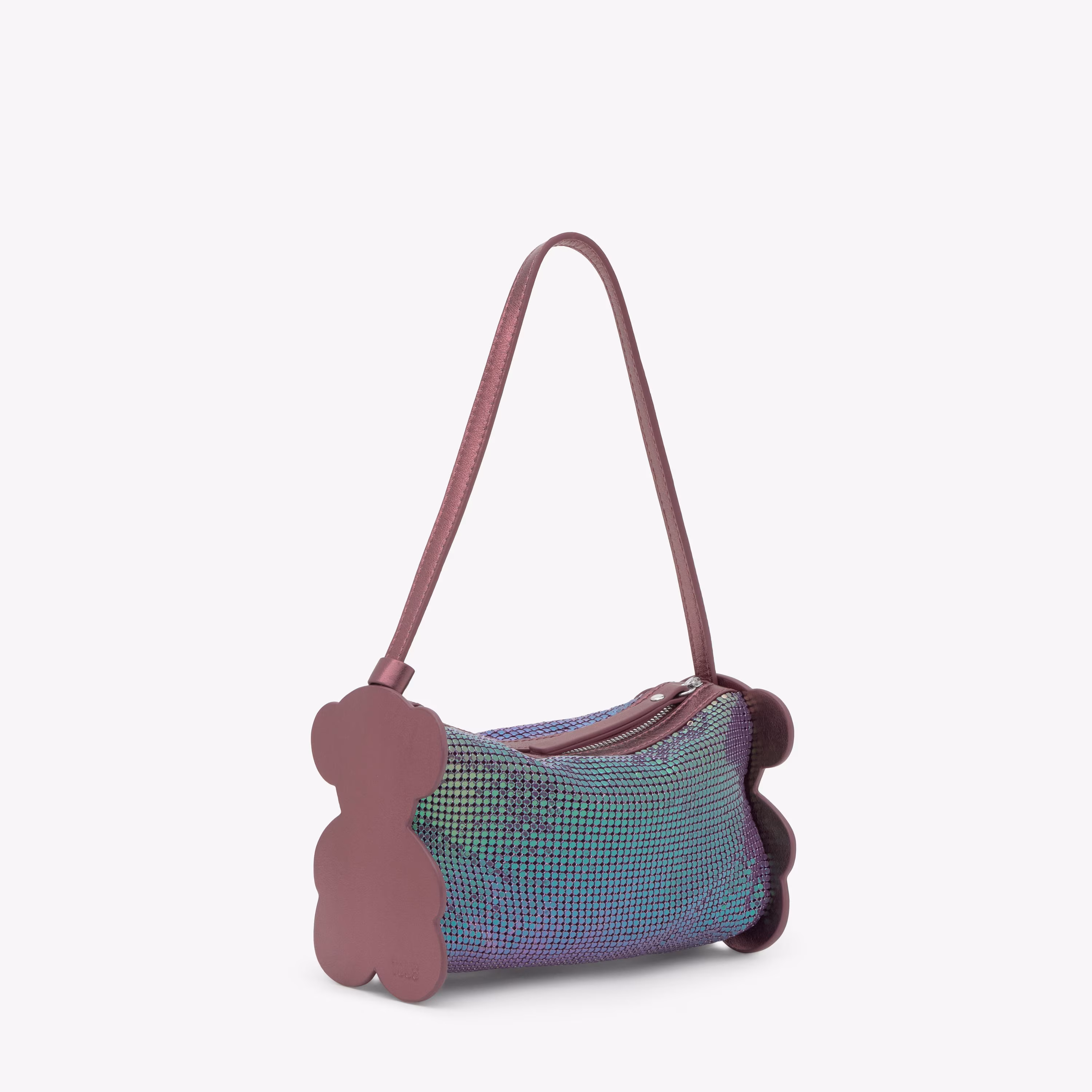 Bolso de hombro burdeos TOUS Salsi