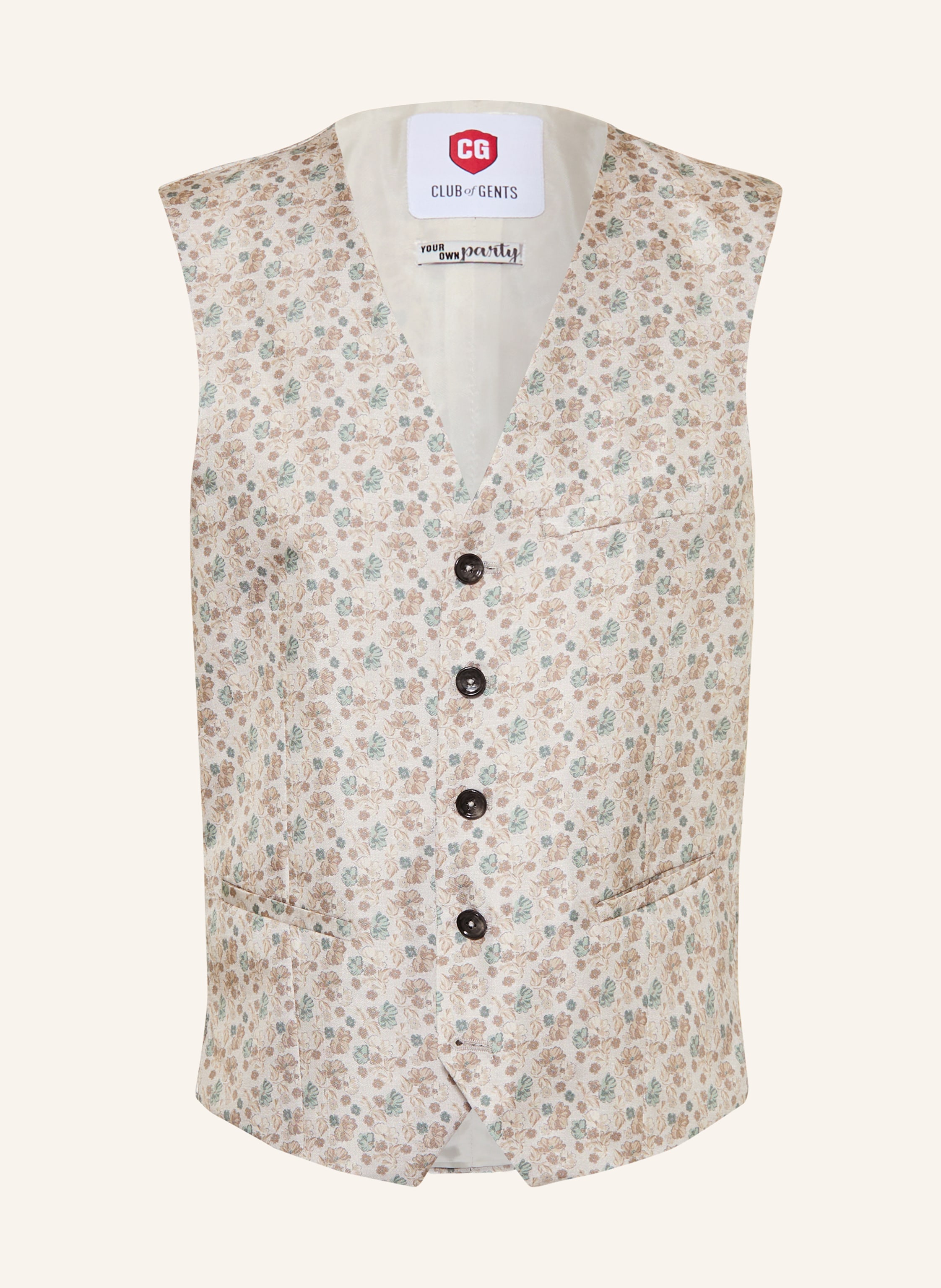 CG - CLUB of GENTS Anzugweste CG PLUM Slim Fit