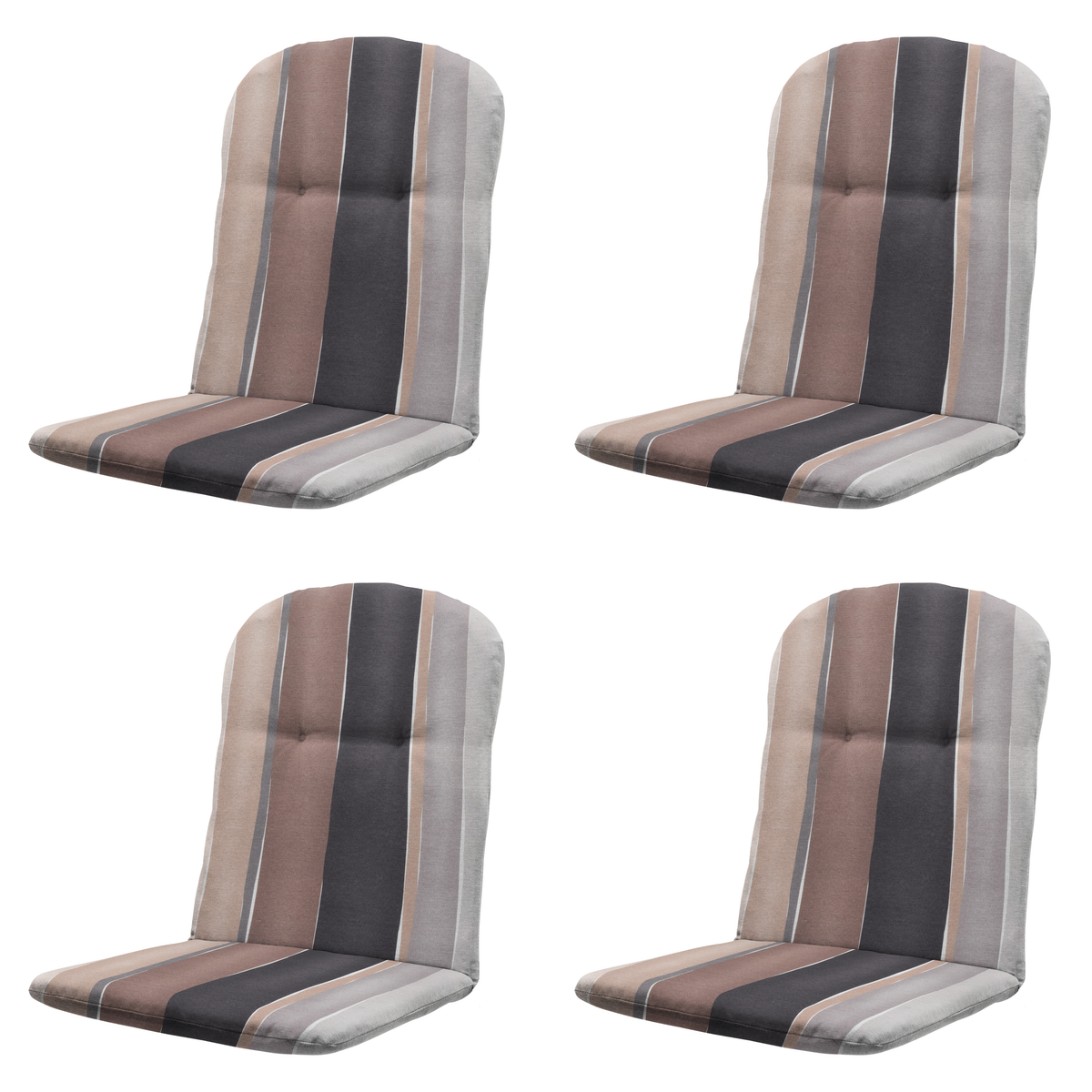 Madison kuipstoelkussen hoge rug Nox - mulitkleur - 96x45x3,5cm - set van 4
