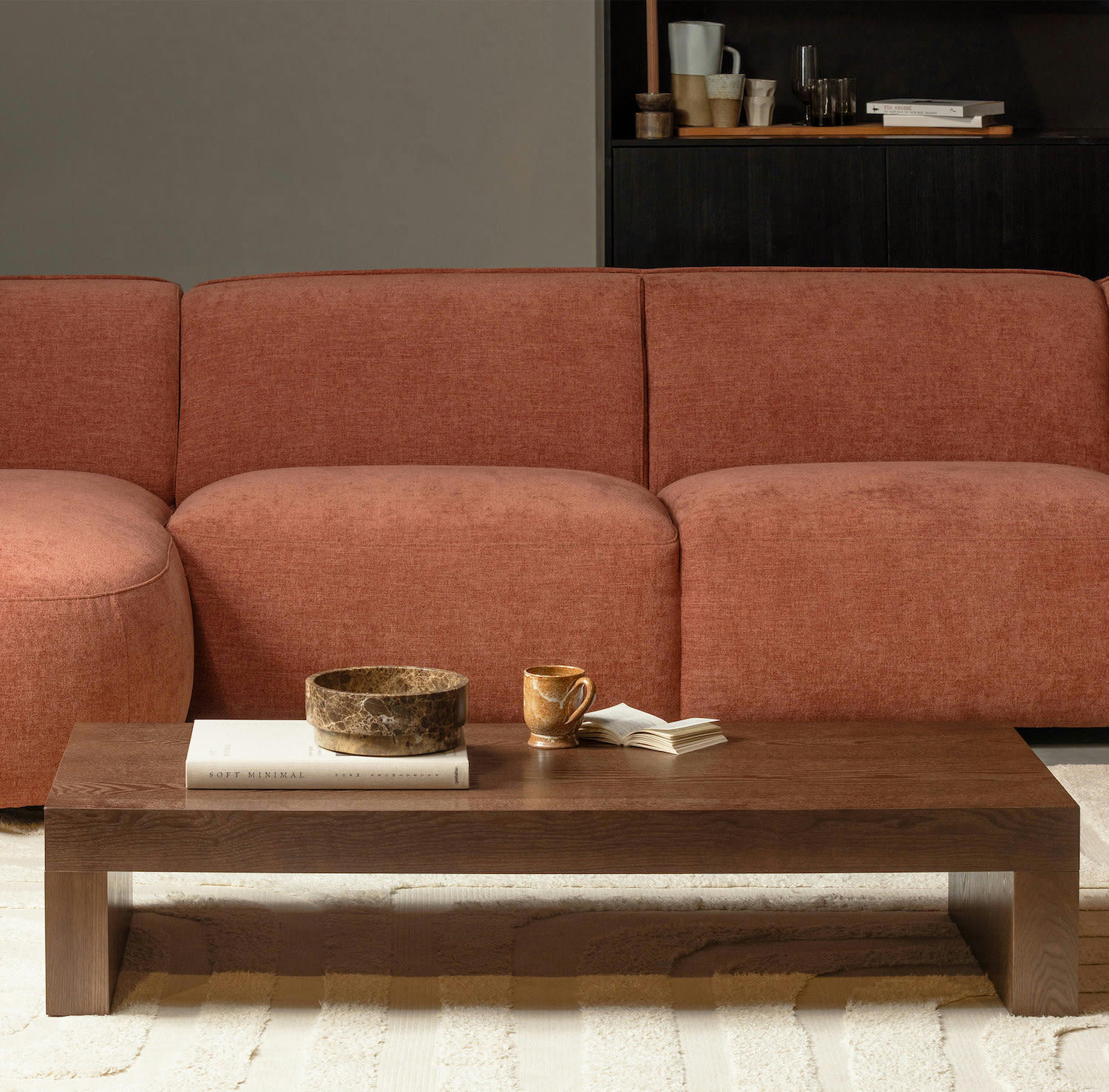 MARTE - Table basse rectangle en bois L120