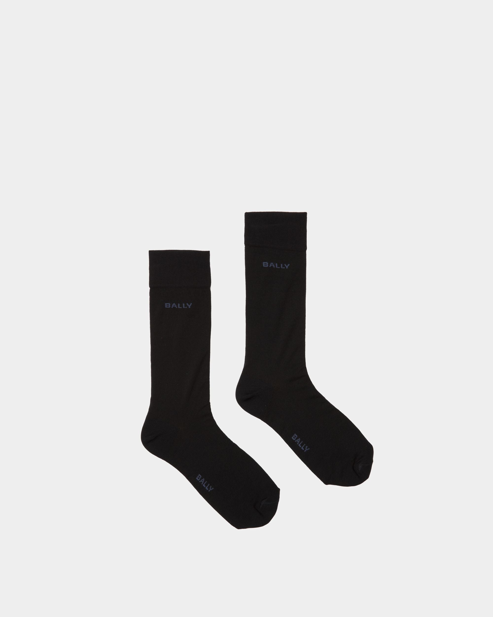 Logo-Socken aus Baumwolle in Navy Blue