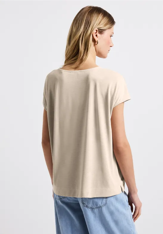 Silk-Look Shirt mit Wording