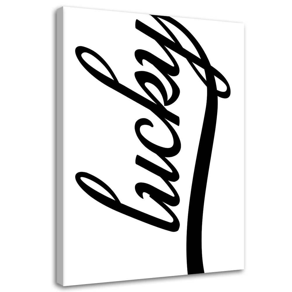 Feeby Obraz na płótnie Lucky na białym tle 40x60