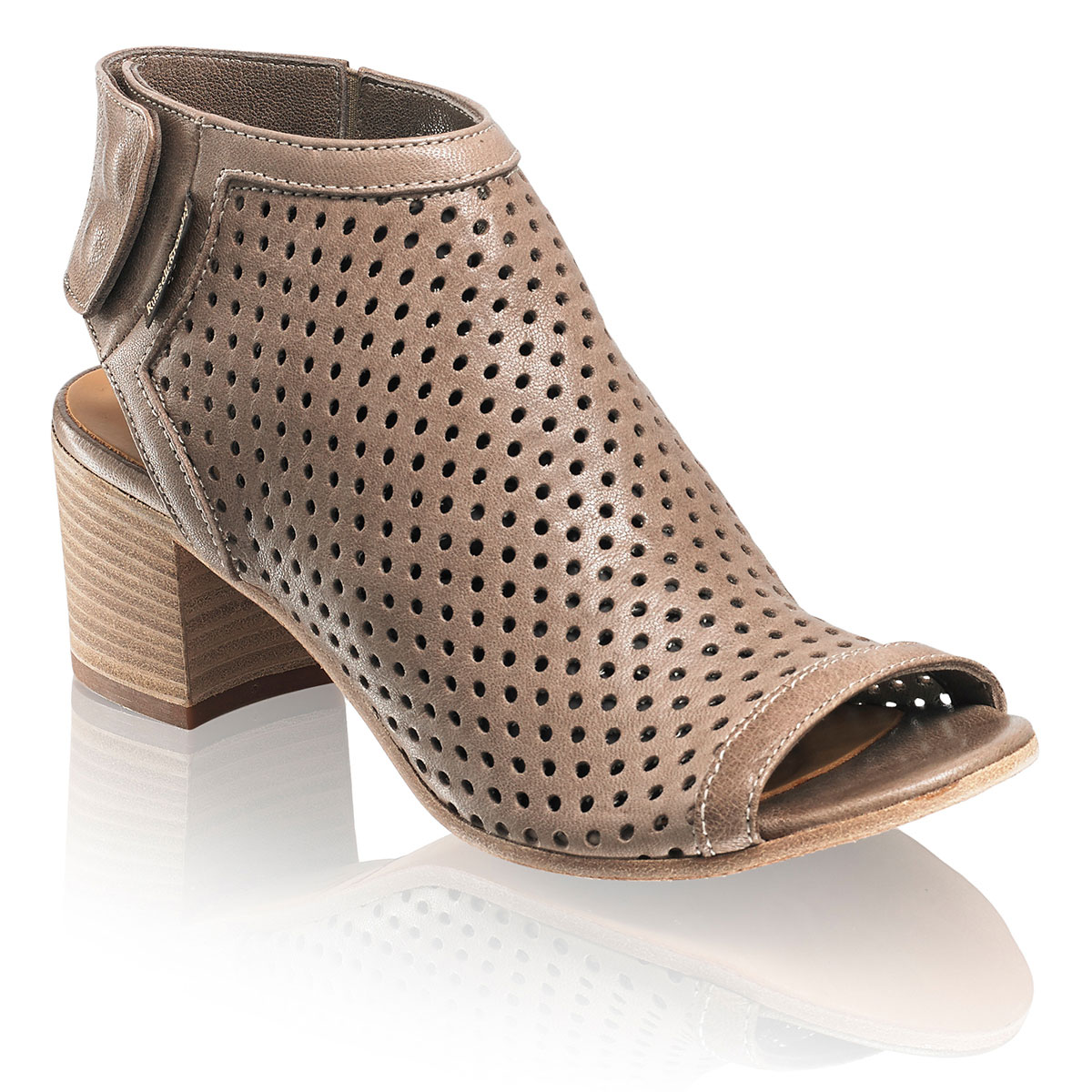 Russell & Bromley PERF MIDI Peep Toe Bootie