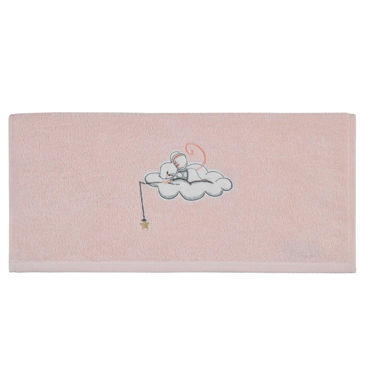 MOUSKETTE - Serviette de toilette enfant  rose 50x90 cm
