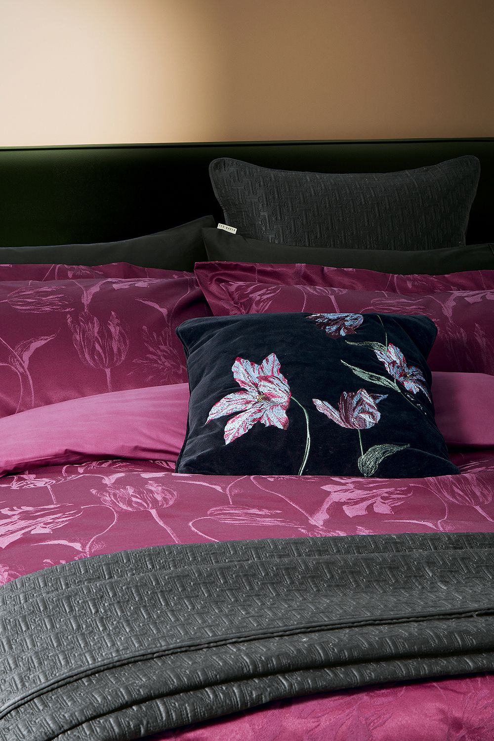 Ted Baker Tulips Jacquard' Cotton Velvet Cushion