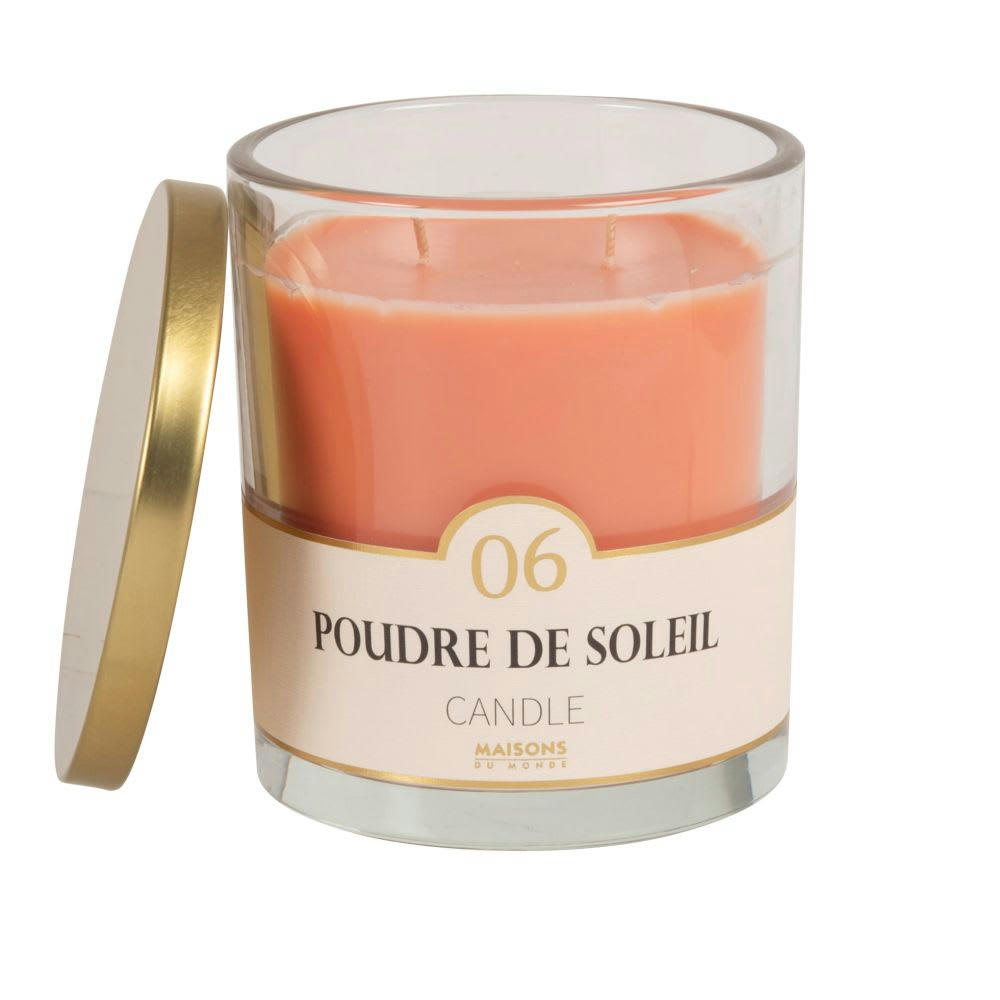 COLORAMA - Bougie parfumée terracotta en verre H11, 400g