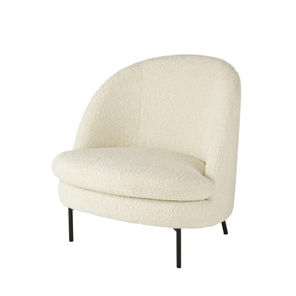 Prana - Fauteuil à bouclettes blanches