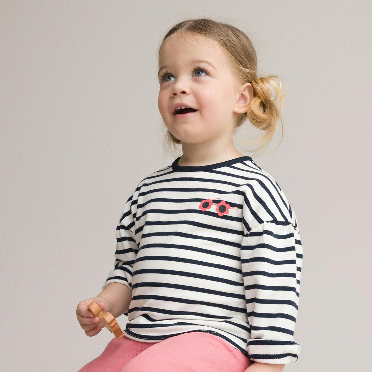 Sweat rayé molleton en coton bio