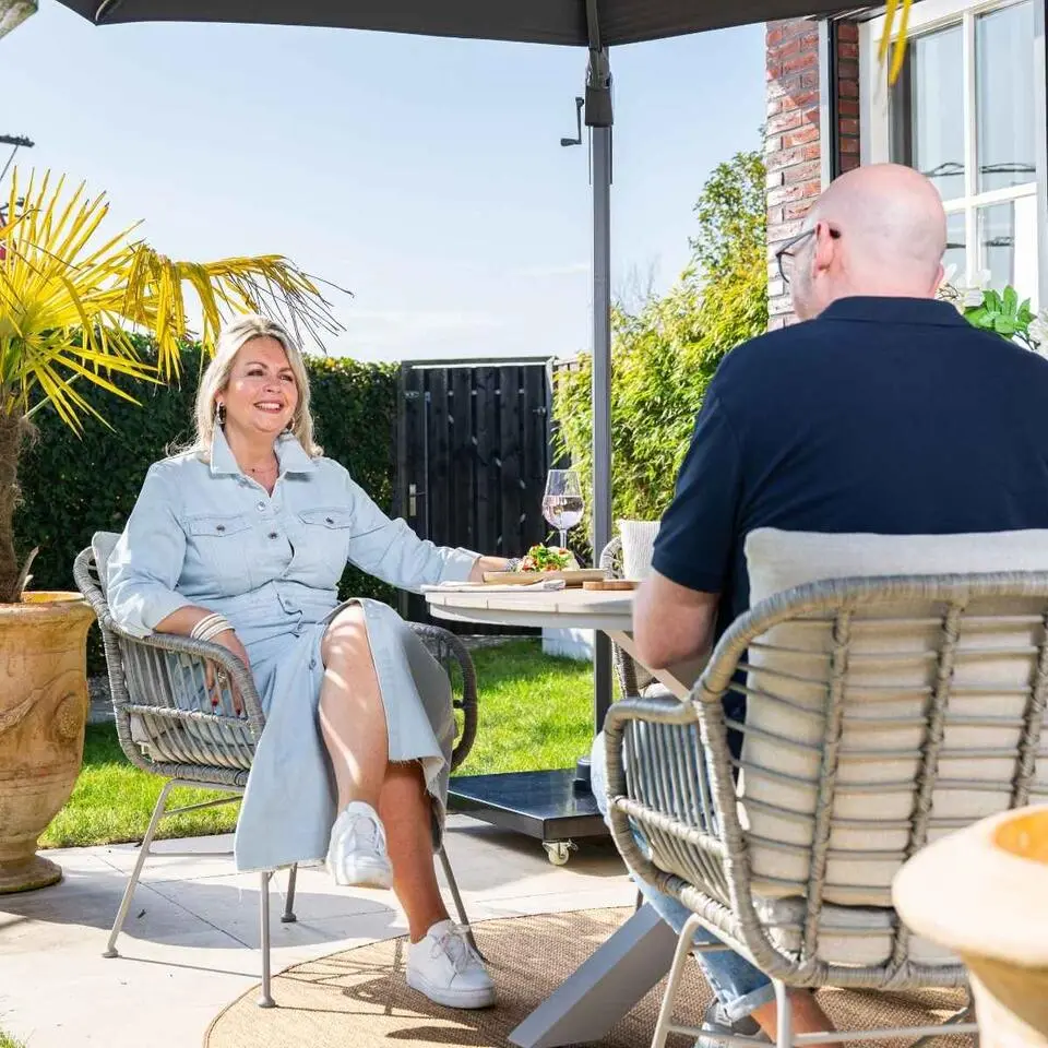 Garden Impressions Lucas - Tulli tuinset 7-delig valley sand 220x115cm