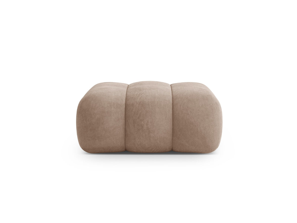 Cosmopolitan Design Poef Koge flueel donkerbeige - 95x95x40cm