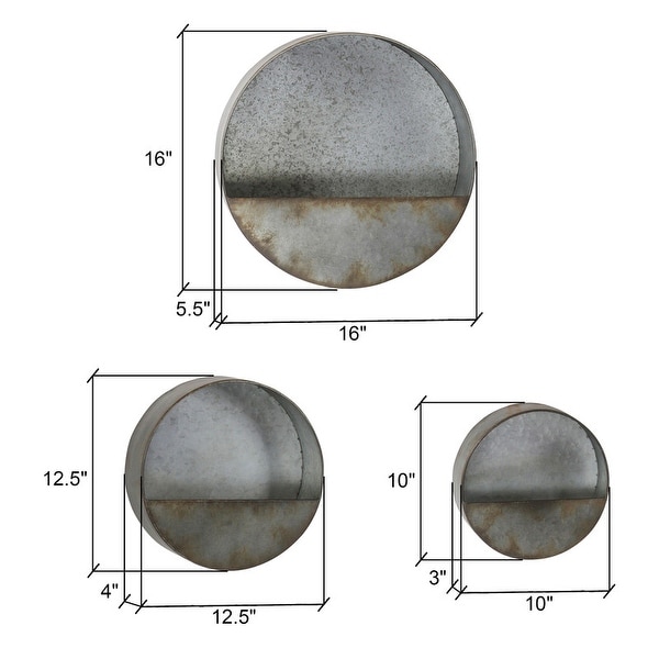 Aria Succulent Wall Planters (Set of 3) - 16"H x 16"W / 12.5"H x 12.5"W / 10"H x 10" W