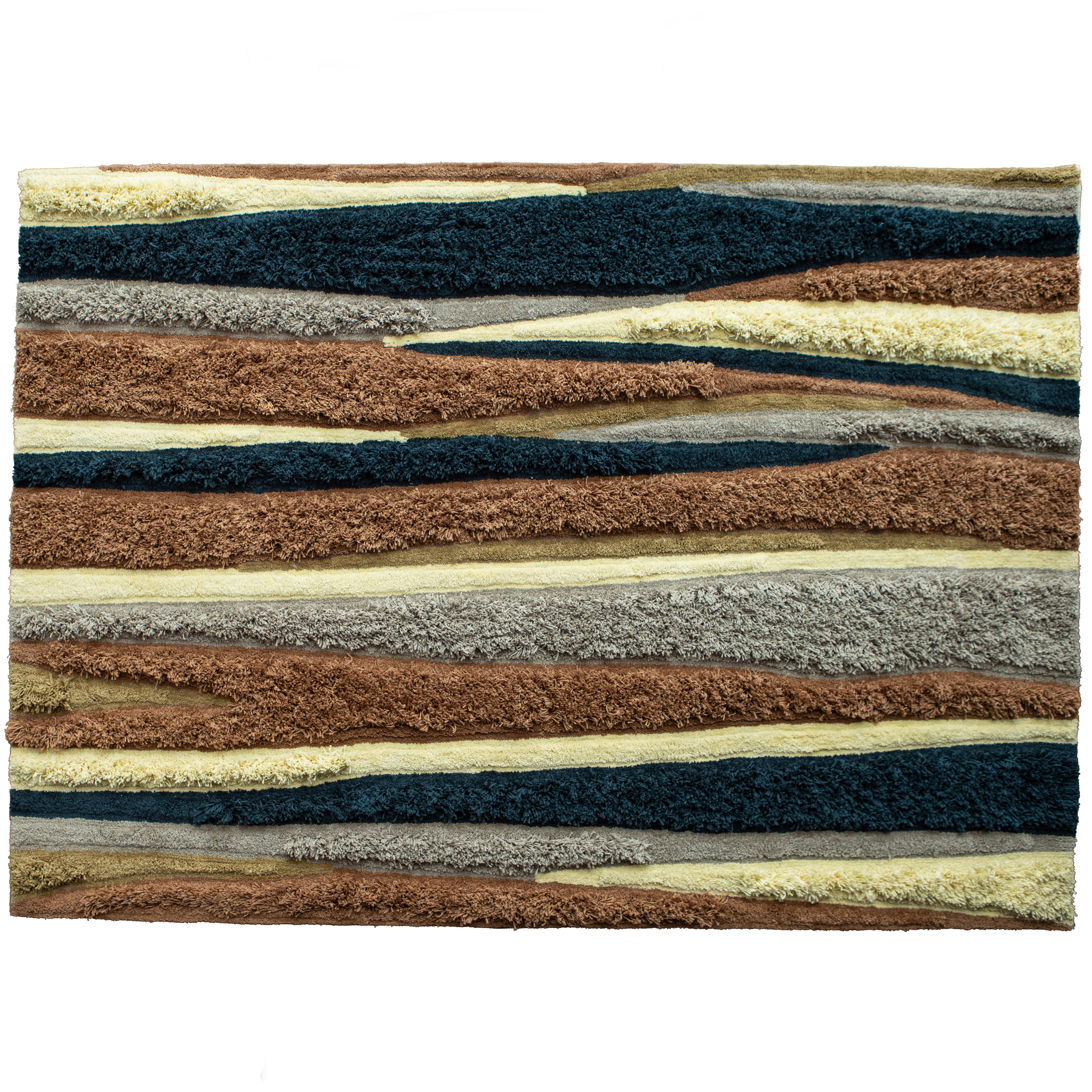 FLOWERFIELDS - Tapis rayé multicolore 170x240